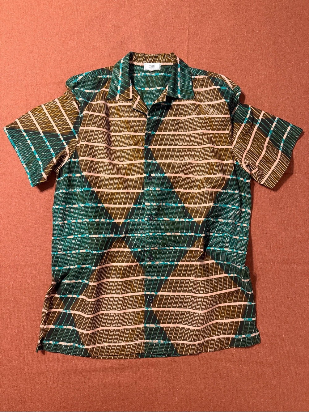 Zuri African Print Short Sleeve Men’s Shirt